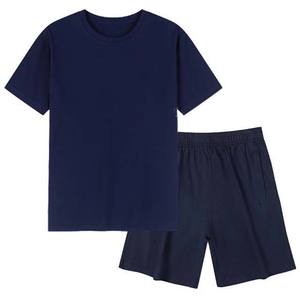 Ensemble de survêtement d'été personnalisé avec logo, 2 pièces, t-shirt d'entraînement, short de jogging pour homme, ensemble 2 pièces 100% coton - Product Image 4