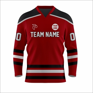 Wholesale Printed Ice Hockey Jersey Custom Design Team Hockey Shirt Breathable Moisture-Wicking <b>Athletic</b> Sportswear OEM ODM - Product Image 2
