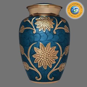 Brass Adult Cremation Keepsake Urn <b>for</b> Human <b>Ashes</b> Brass and Funeral Box Keepsake Urns <b>Casket</b> - Product Image 6