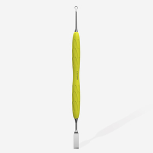 ที่ดันหนังกำพร้า UNIQ-11 TYPE 1 (แบบตรงและแบบโค้ง) STALEKS สีเหลือง ด้ามจับซิลิโคน สำหรับทำเล็บเจล ขจัดคราบเจล - Product Image 1