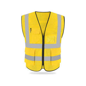 OEM Wholesale Custom logo High-quality Unisex Cotton DTF Printed Nontoxic Reflective Safety Vest Autumn Casual <b>Jacket</b> Hi Viz - Product Image 2