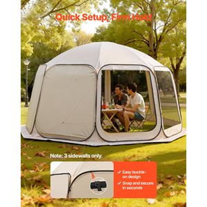 Tenda Parasole 15 x 13,8 ft, Copertura in Tessuto Oxford 300D con Rivestimento Argento, Accessori per Tende per Protezione Solare 5,51 x 5,25 - Product Image 5
