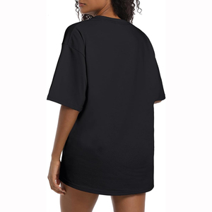Streetwear Fashion <b>T</b>-<b>Shirts</b> For Women Drop Shoulder <b>T</b>-<b>Shirt</b> 100% Cotton Casual Loose Fit Tee OEM ODM Custom Logo <b>T</b>-<b>shirts</b> - Product Image 4