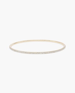 Delicate Diamond <b>Solid</b> <b>Gold</b> <b>Bangle</b> 1.51 Ct Natural Diamond G-H Color VS-SI Clarity 14K <b>Solid</b> <b>Gold</b> Simple Elegant Everyday Piece - Product Image 1