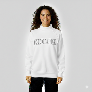 Sweat-shirt décontracté pour femme, pull à col montant, tissu extensible doux, automne-hiver, fournisseur en gros OEM ODM - Product Image 1