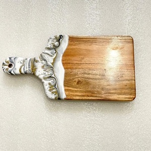 Planche à découper en bois d'acacia gravée au laser, double face, avec poignée, épaisse, écologique, passe au lave-vaisselle, pour steak, pain, fromage, cadeau - Product Image 2