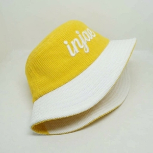 Chapeau Bob en Velours Côtelé Brodé Personnalisé OEM ODM Marque Privée Fabricant Grossiste Faible MOQ Articles de Coiffure - Product Image 4