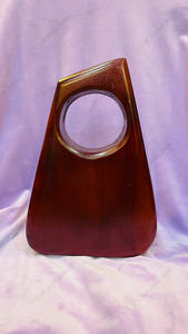 Handcrafted Round Cutout Wooden Clutch <b>Bag</b> for <b>Women</b> Designer Evening Party Wedding Statement Hard Case Wooden Purse - Product Image 2