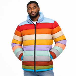 Cosh International <b>Men</b>’s <b>Winter</b> Puffer <b>Jacket</b> Red Black Bubble Coat Windproof <b>Warm</b> Outerwear - Product Image 1