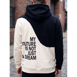 เสื้อฮู้ดโอเวอร์ไซส์ผู้ชาย ลายบล็อกสีตัดต่อ พิมพ์ลายกราฟิก สไตล์สตรีทแวร์ลำลอง - Product Image 3