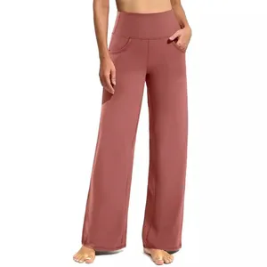 OEM Buttery Soft Plus Size Solid Workout Running Yoga Open Back Sleeveless <b>Crop</b> Top Tummy Control V Waist Flare <b>Legging</b> Women - Product Image 1
