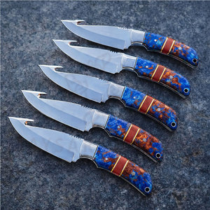 Cuchillo Profesional de Hoja Fija para Bushcraft, Hecho a Mano, de Acero Inoxidable, Cuchillo Táctico de Caza con Mango de Micarta y Funda de Cuero - Product Image 3