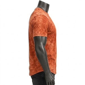 T-shirt pour homme en coton 100% respirant, coupe ample, séchage rapide, coutures durables, confort quotidien longue durée, qualité supérieure, effet délavé - Product Image 4