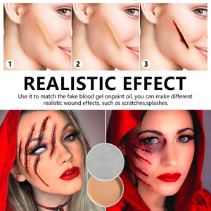 แว็กซ์สำหรับแต่งหน้าฮาโลวีนสำหรับเอฟเฟกต์พิเศษ แว็กซ์แต่งหน้า SFX สำหรับทำแผลและรอยแผลเป็น พร้อมอุปกรณ์ - Product Image 2