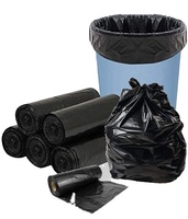 Bolsa de basura de galón de polietileno biodegradable ecológica para exteriores, bolsa de basura Industrial negra grande, rollos de sacos de basura de plástico