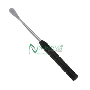 Elevador periostal Cobb con mango de goma, instrumento quirúrgico ortopédico manual, elevadores espinales curvos de acero inoxidable - Product Image 4