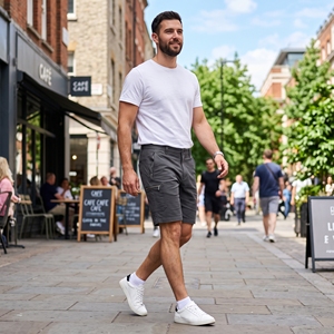 <b>Men's</b> Summer 100% Cotton Breathable Elastic Waist Board <b>Shorts</b> <b>Zip</b> <b>Pocket</b> Secure <b>Pocket</b> Casual OEM ODM Wholesale Factory Custom - Product Image 5