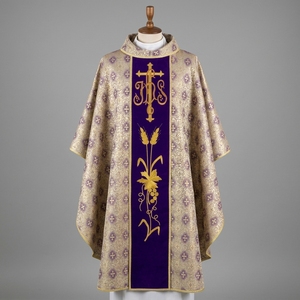 เสื้อคลุมสำหรับโบสถ์ทำจากผ้ากำมะหยี่สีม่วง - Product Image 1