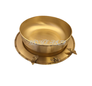 Tazón para Servir Postres de Forma Redonda, Tamaño Personalizado, Acero Inoxidable, Color Plateado, Tazón para Servir Postres de Cocina con Plato - Product Image 5