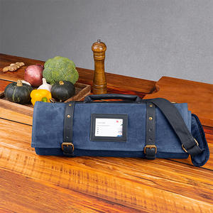 Organisateur de couteaux de chef en cuir et toile, étui de rangement professionnel pour la cuisine, étui de voyage pour outils, haute qualité LCKR-0032 - Product Image 4