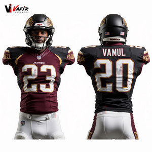 Maillots de football américain personnalisés 2026 imprimés par sublimation, respirants, grandes tailles, manches courtes, tissu Spandex 300 g/m² - Product Image 3