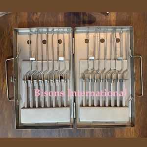 BISONS - Juego de Instrumentos Quirúrgicos Manuales de Acero Inoxidable para Otorrinolaringología y Neurocirugía, 16 Piezas, Enucleadores Transesfenoidales - Product Image 1