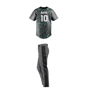 Conjunto de Uniforme de Béisbol Unisex Personalizado, Ropa Deportiva de Softbol de Alta Calidad, Impresión por Sublimación, 100% Poliéster, Antibacteriano, Absorbente de Humedad - Product Image 2