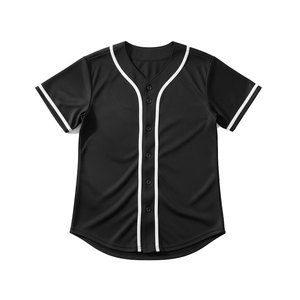 Wholesale Custom Birdseye Mesh Baseball Jersey for Women Short Sleeve Printed Quick Dry Full Button Blank Team Uniform - Product Image 5