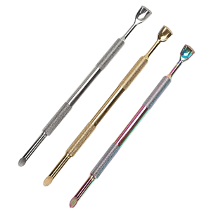 Meilleures ventes Xuchuang TX--124, pousse-cuticules double tête en acier inoxydable, 3 couleurs, réutilisable, durable, accessoires pour salon de manucure - Product Image 1