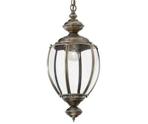 Lanterne suspendue en fer traditionnelle et moderne Nyxora Atelier, éclairage suspendu intérieur écologique, luminaire rond étanche pour l'entrée - Product Image 3