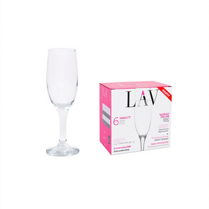 Verres à vin 6U COPA 190 ml, gobelets en forme de flûte, 190 cc, verre de haute qualité pour le vin, type de verre COPA - Product Image 2