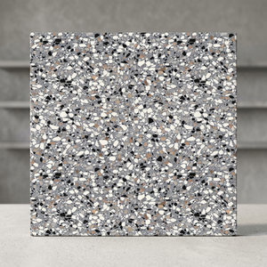 Terazzo Carrelage de sol en terrazzo noir blanc 300x300mm Design époxy mat bon marché - Product Image 3