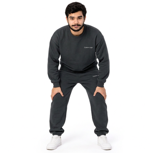 Survêtements en coton mélangé à étiquette privée avec poignets en tricot côtelé pour les détaillants de vêtements américains - Product Image 6
