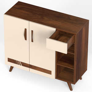 Meuble à chaussures autoportant Oleye à 2 portes avec tiroir, installation facile - Product Image 4