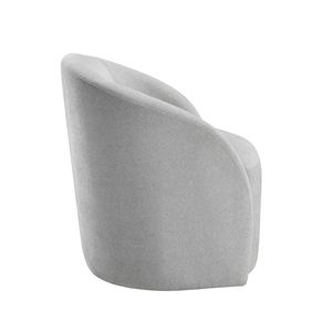Poltrona Girevole in Bouclé Grigio Chiaro, 1 Pezzo, in Legno Massello, Arredamento Contemporaneo Durevole per Soggiorno, Seduta di Lusso - Product Image 6