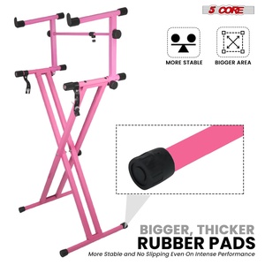 Soporte de Teclado de 2 Niveles y 5 Secciones, Resistente y Ajustable, con Brazo Extensible - Product Image 5