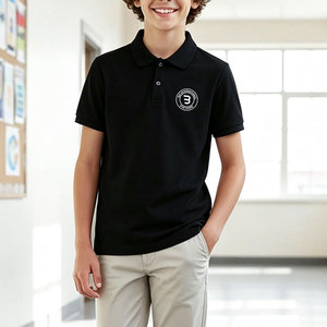 Polos de Golf Ecológicos para Jóvenes, Camisetas de Alto Rendimiento con Tacto Suave para Niños, Ropa Deportiva para Clubes de Golf Juveniles, Tops Flexibles que Absorben la Humedad - Product Image 4