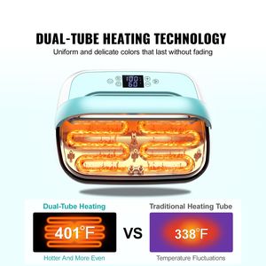Pressa a Caldo Portatile 12 x 10 Pollici con Doppio Tubo Riscaldante e Controllo Preciso della Temperatura per Trasferimento su Magliette - Product Image 2
