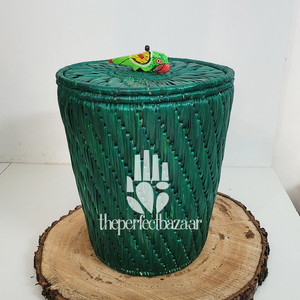 Maceta grande de hierba Munj, estilo rústico, tallada a mano, para plantas artificiales, estilo tradicional, para suelo. - Product Image 5