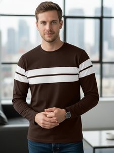 T-shirt à manches longues en tricot pour homme, imprimé uni automne, respirant, séchage rapide, logo personnalisable, style décontracté - Product Image 5