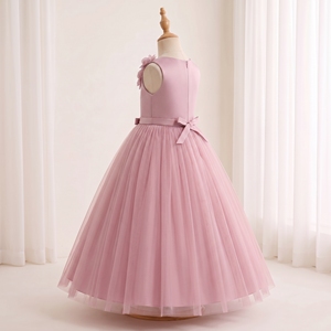 Vestido de Niña para Damas de Honor, Color Malva, Estilo Princesa de Lujo, para Bodas, Desfiles de Moda, Actuaciones, Vestidos Formales Infantiles - Product Image 3