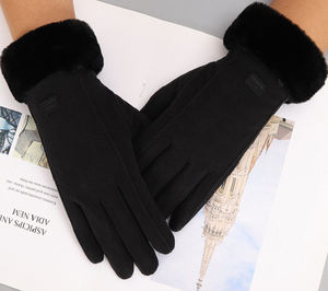 Guantes de Piel de Oveja Genuina al por Mayor, Forrados con Felpa Suave, Hechos a Medida para Hombre, Moda de Invierno, Ciclismo, Pesca, Motocross, Esquí Diario - Product Image 3