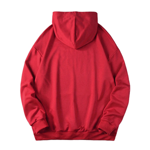 เสื้อฮู้ดดี้ผู้ชายผ้าฝ้ายเฟรนช์เทอร์รี่ 100% สไตล์สตรีทแวร์สำหรับฤดูหนาว ทรงโอเวอร์ไซส์ ระบายอากาศได้ดี พิมพ์ลายซิลค์สกรีน - Product Image 2