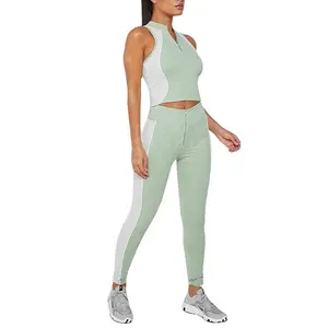 Ropa de gimnasio para mujer, camiseta y Leggings