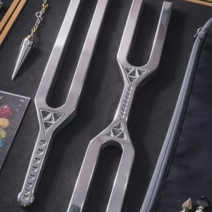 ส้อมจูนเสียง DNA ขนาดยักษ์ทำมือพร้อมซาวด์ซอว์ด 128hz – Sound Heal.. - Product Image 1