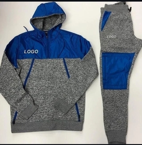 Conjunto de Sudadera con Capucha y Pantalones Deportivos Personalizados para Hombre, con Bloques de Color, Cierre de Cremallera, para Correr o Descansar - Product Image 2