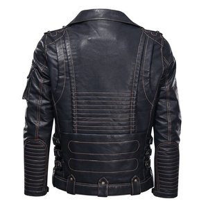 <b>Men</b> <b>Leather</b> <b>Jacket</b> PU <b>Leather</b> Fashion OEM Manufacturer <b>Men</b> <b>Leather</b> <b>Jacket</b> Slim Fit Casual Style Winter <b>Jacket</b> - Product Image 3