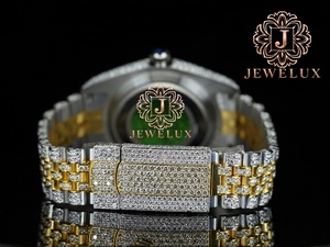Reloj de Hombre Moderno de Acero Inoxidable con Diamantes Moissanite, Joyería de Lujo para Venta al por Mayor y Minorista - Product Image 2