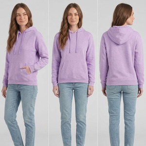 Sweat à capuche polaire pour femme de haute qualité, à manches longues, coupe ample, avec épaules tombantes - Product Image 6