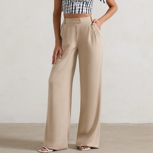Pantalones de Cintura Alta para Mujer, Estilo Cargo, Holgados, con Múltiples Bolsillos, Pantalones Formales de Oficina para Dama - Product Image 3